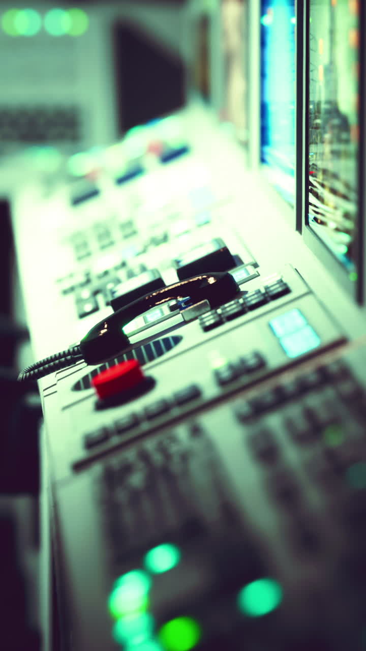 panel de control en un centro de mando