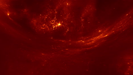 deep red giant wormhole curves the space around it