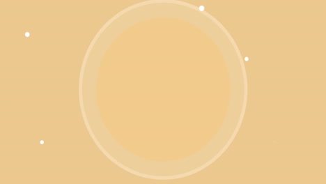 animation of pulsating circle on yellow background with white dots