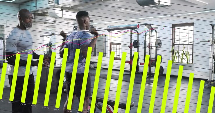 Trainee adjusting grip then doing barbell squats for set, lowering and rising, coach monitoring
