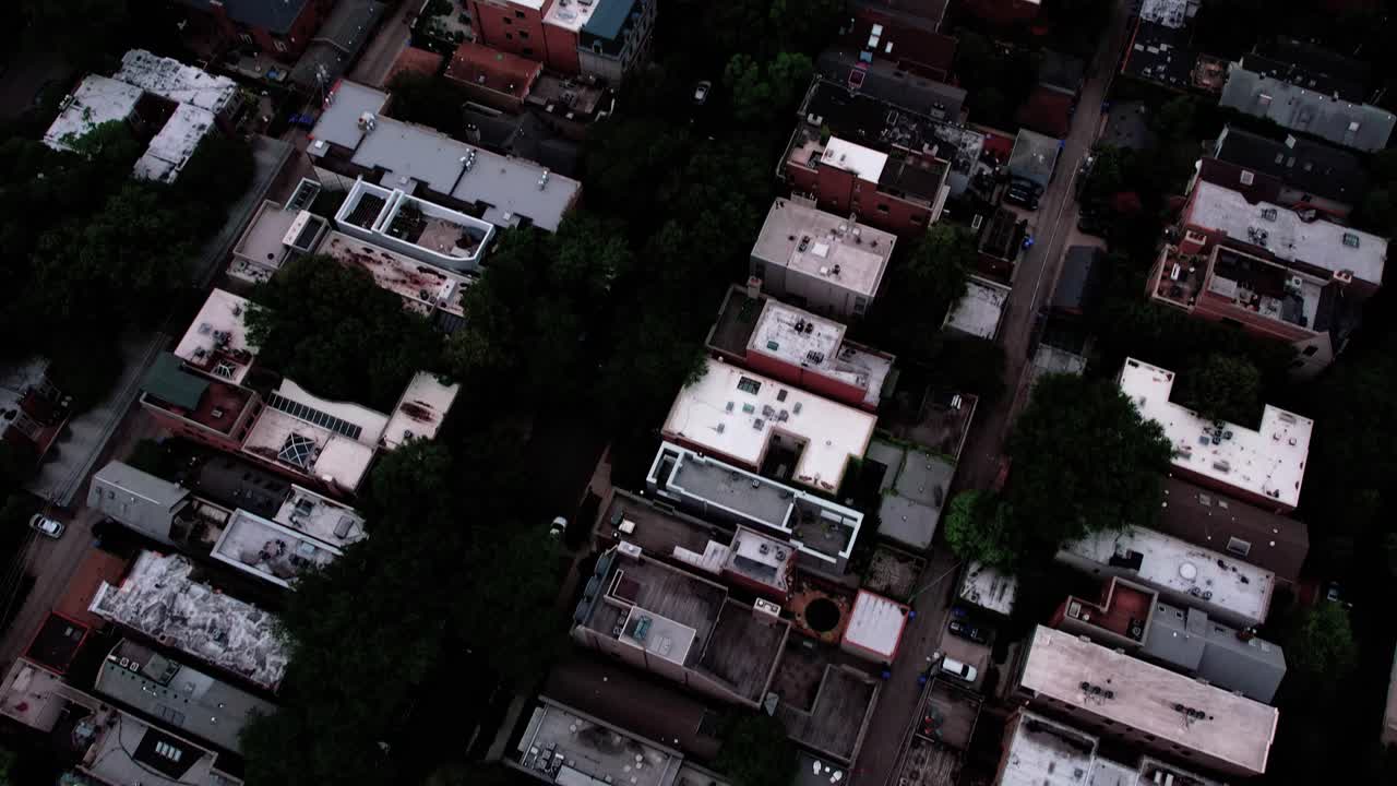 시카고시의 공중 드론 영상