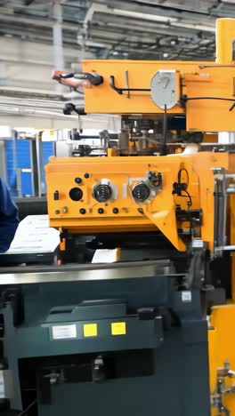 worker operating machinery in a modern industrial facility