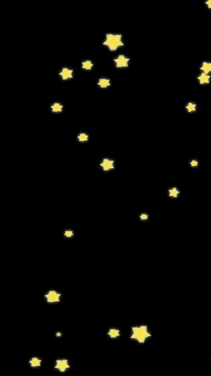 estrellas amarillas brillantes sobre un fondo negro