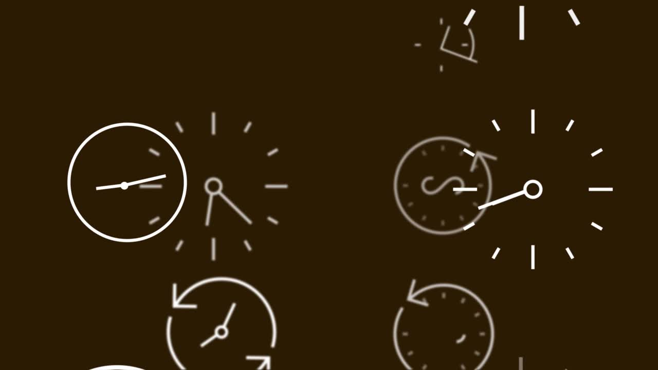 시계 시간 지연 및 움직이는 빠른 애니메이션