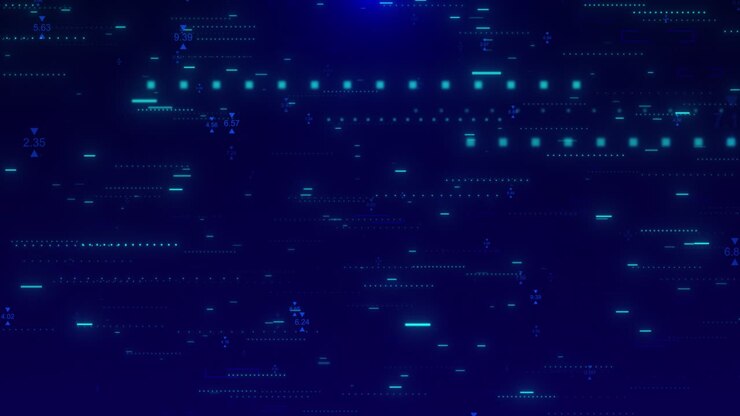 Abstract Visualizzazione dei dati futuristici