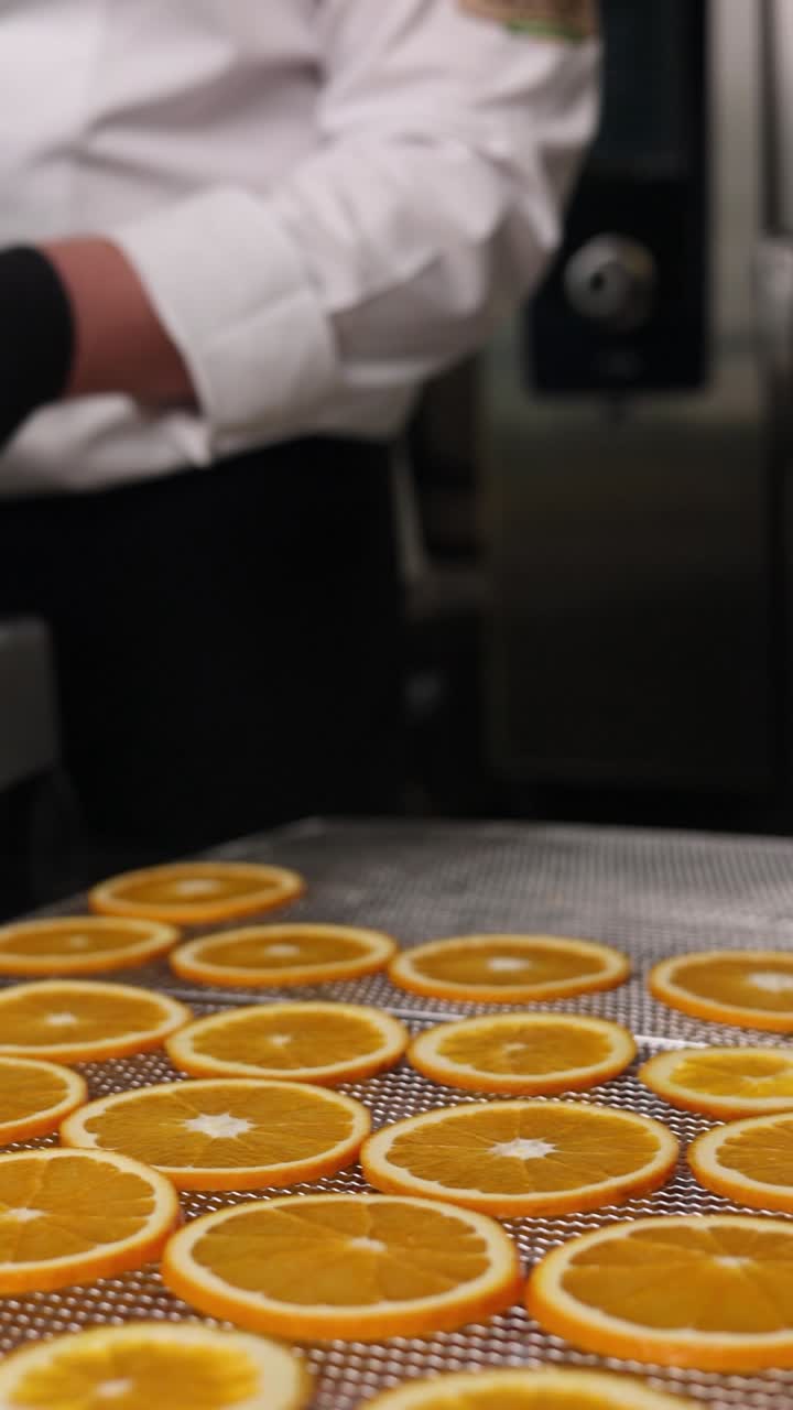 Chef Drying Orange Slices