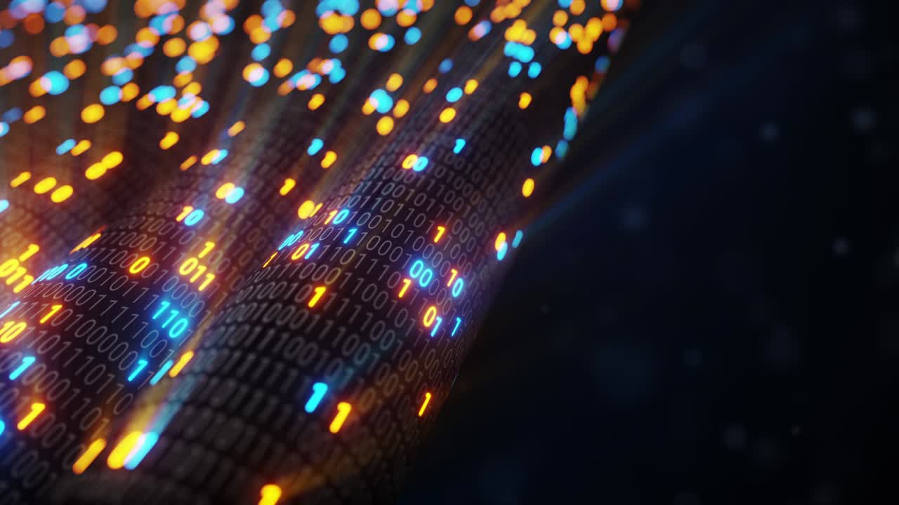 big data cloud computing internet de las cosas iot ai tecnología de red. bucle sin fisuras 4k vj fondo.