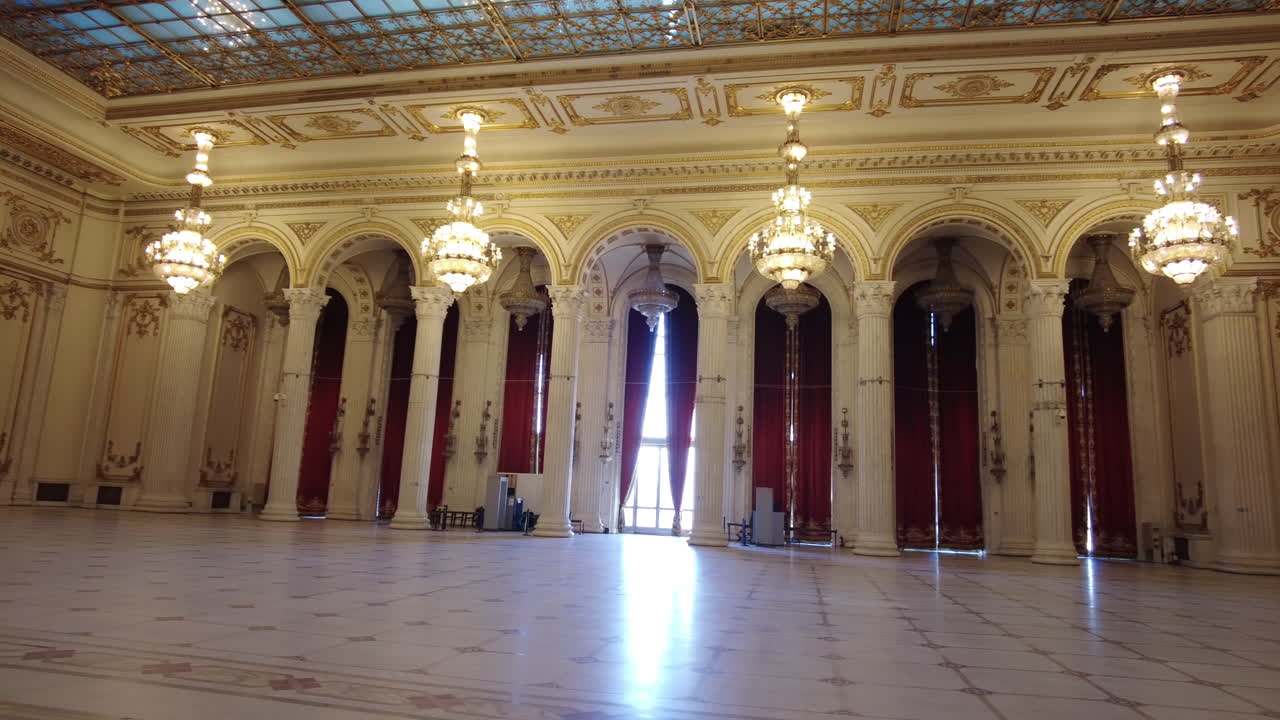 The inside of the Palace of Parliament in Bucharest, Romania