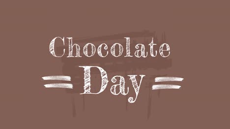 Animation-of-chocolate-day-text-over-shapes