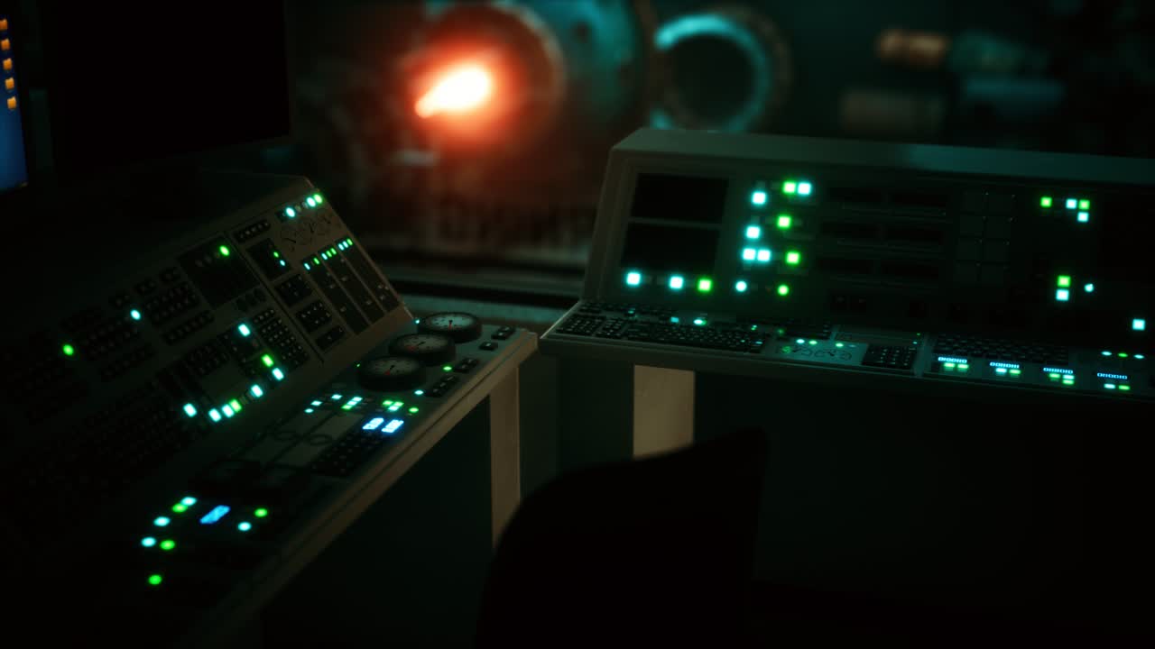 оборудование пустой центральной контрольной комнаты