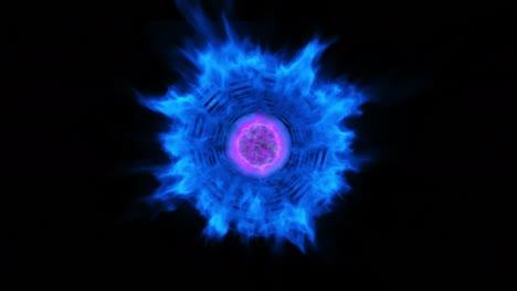 portal de luz de neón futurista y brillante