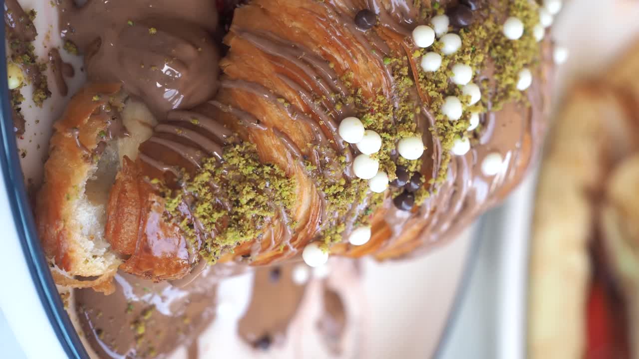 Chocolate and Strawberry Croissant