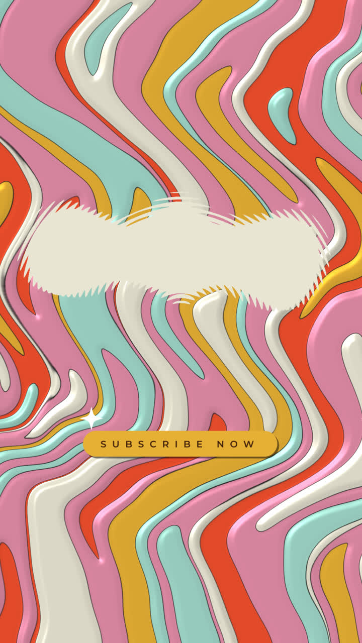 손으로 그린 멋진 사이키델릭 유튜브 소형 사진의 애니메이션