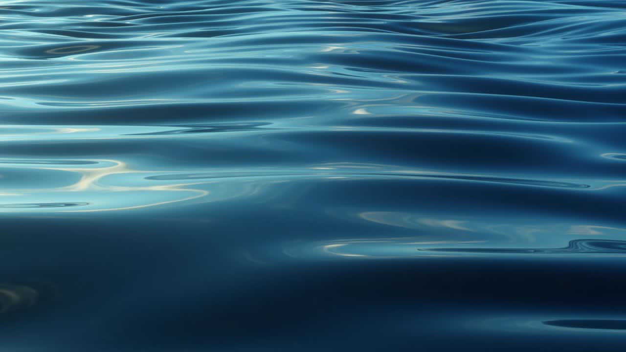 물의 표면을 느린 동작으로 움직이는 바다 또는 바다의 원활한 루프 3d 렌더링