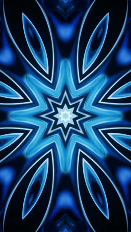 abstract glowing neon kaleidoscope pattern, 3d rendering.