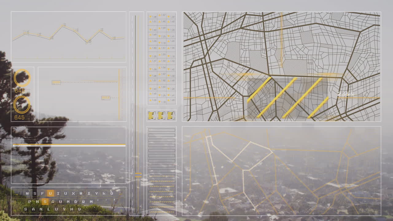 fórmulas de graduación y procesamiento de datos contra ecuaciones matemáticas en fondo gris