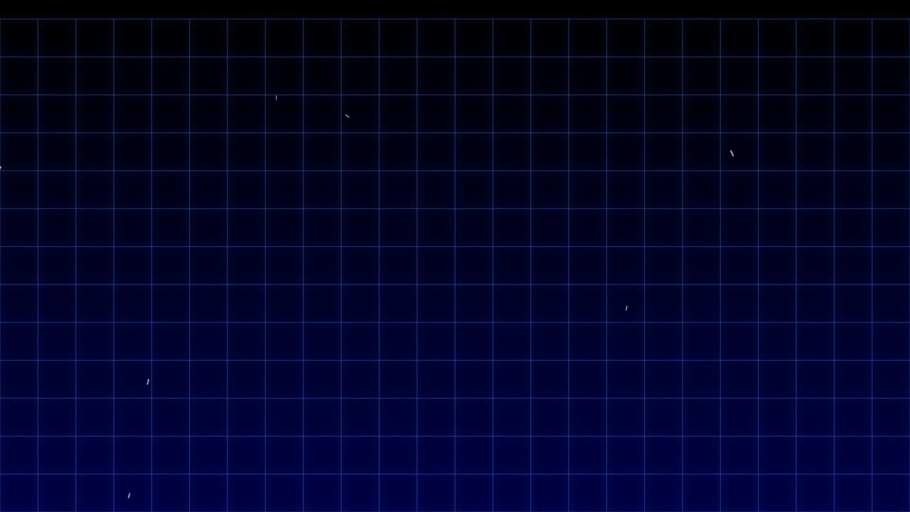 Retro Synthwave Grid Background with Floating Particles