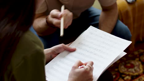 friends composing in the bedroom