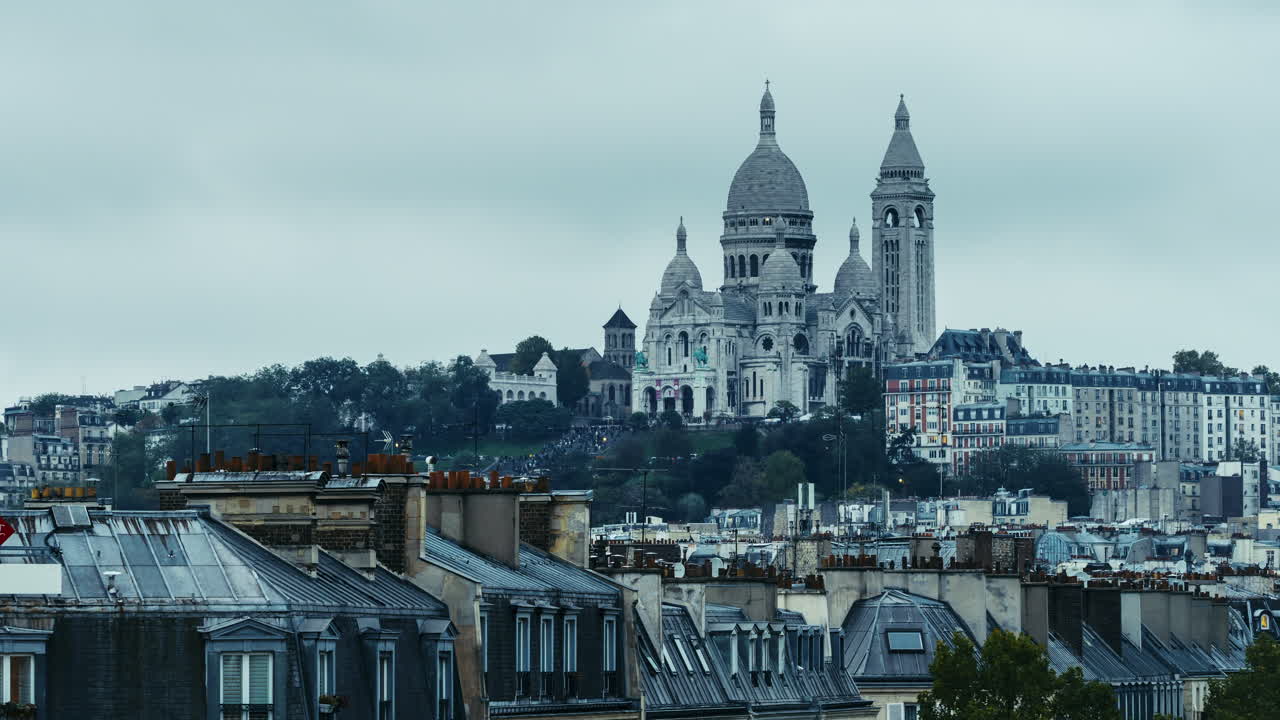 sacre coeur, 파리, 프랑스의 높은 전망