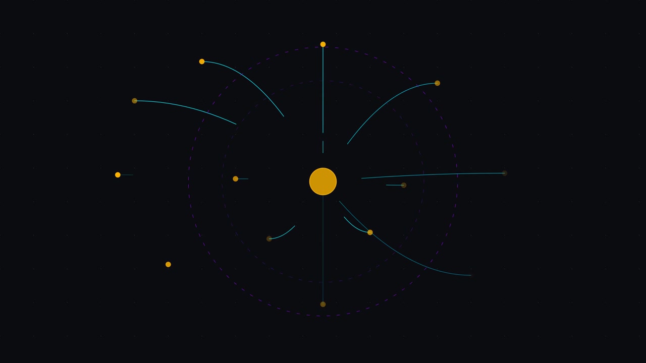 Abstract Motion Graphic of Connected Nodes and Data Points