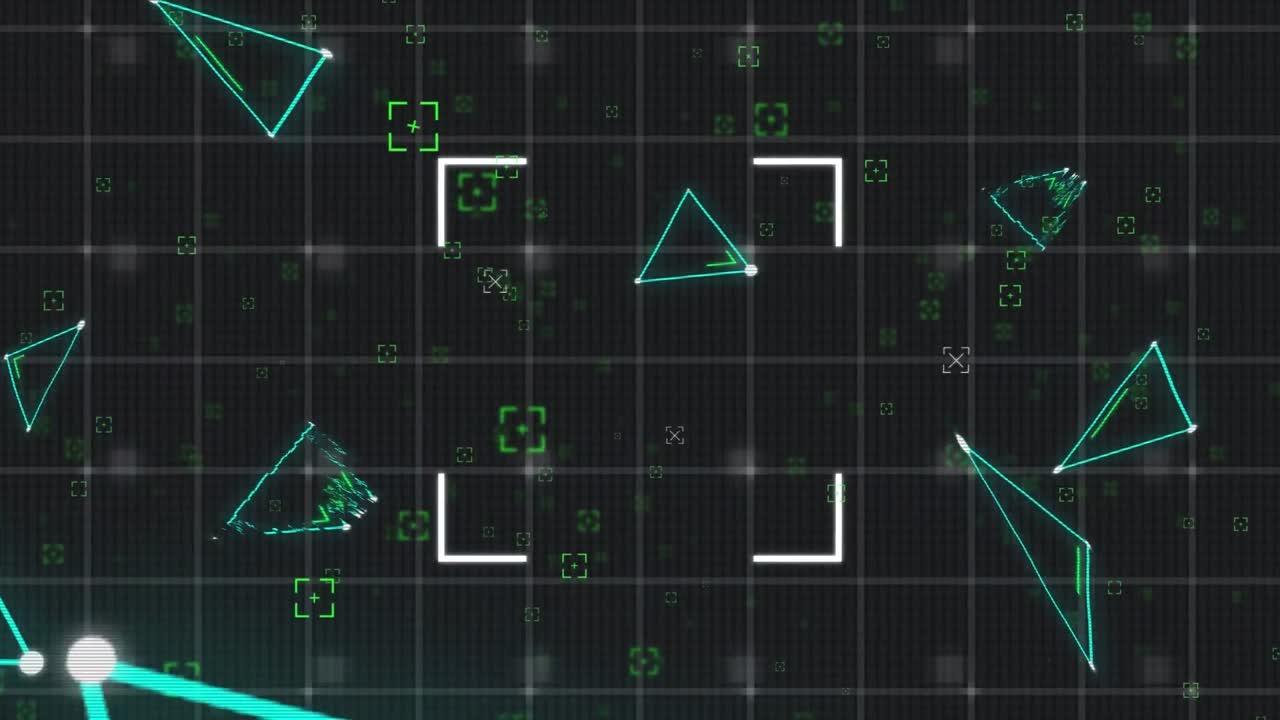 검은색 배경에서 움직이는 모양의 애니메이션