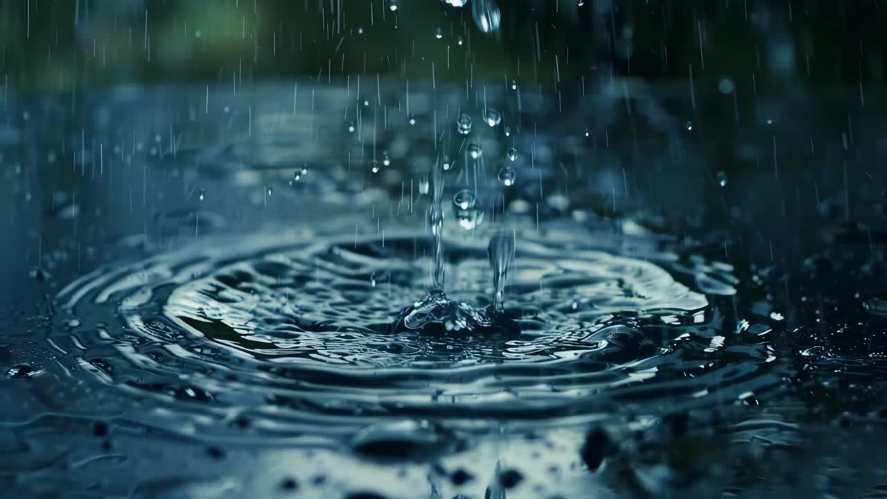 에 방울이 떨어지다