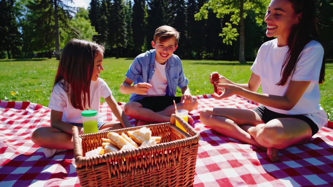 picnic familiar en el parque