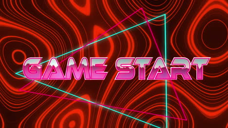 animación del inicio del juego en el espacio abstracto digital