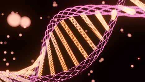 glowing dna double helix