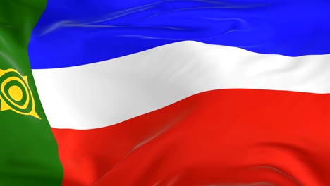 agitando una bandera en bucle como fondo khakassia