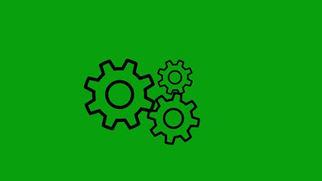 gear mechanism green screen motion graphics