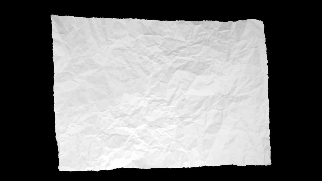 Skrynkligt vitt papper