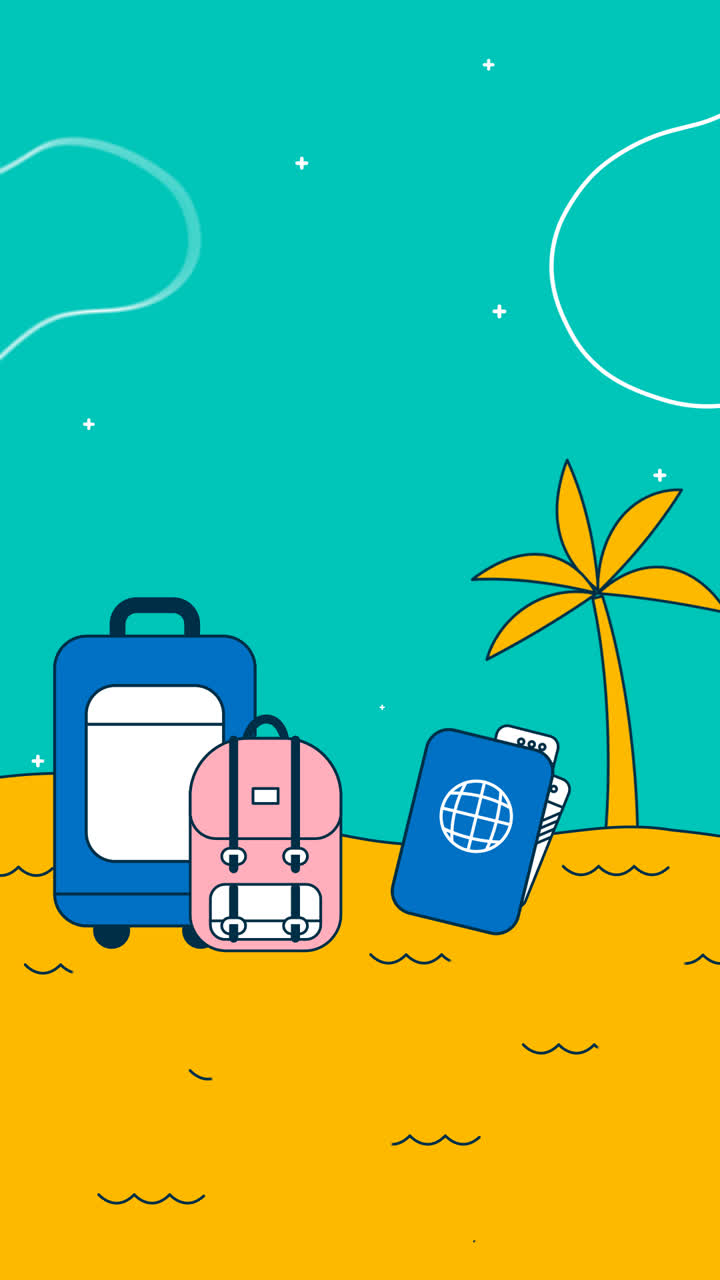 Motion Graphic of Linear flat adventure instagram posts