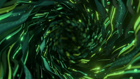 portal with green glowing lines 3d render seamless loop animation