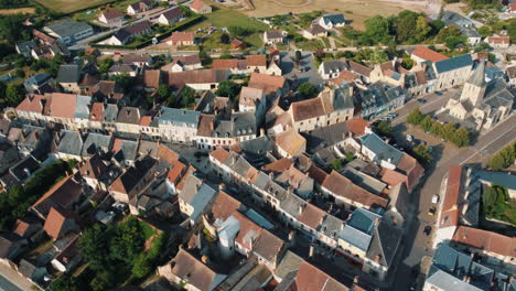 aerial view of a charming french village