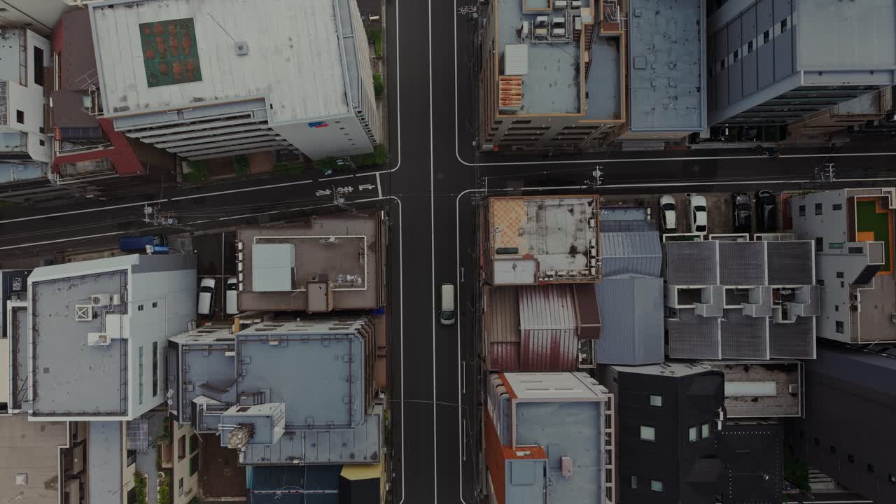 Aerial View of Cityscape with Buildings and Roads