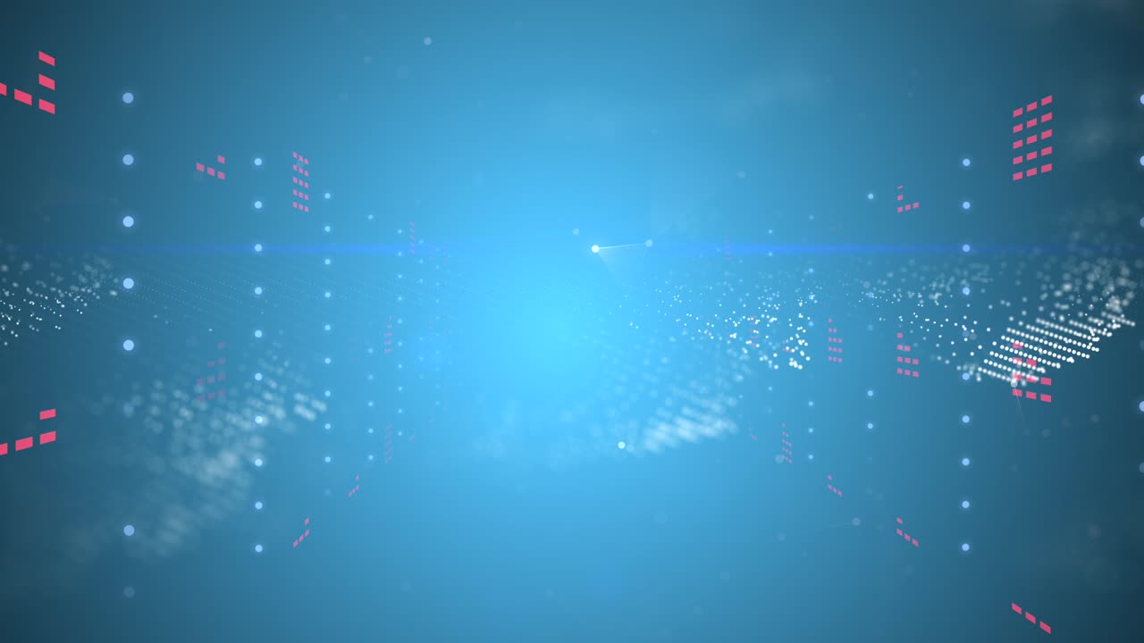 4k video of abstract light blue corridor design.