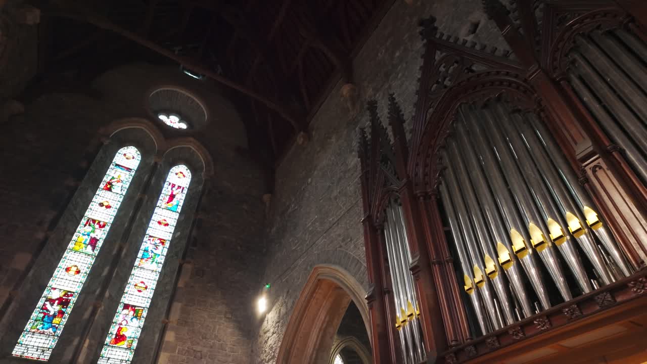 Ireland epic Locations Kilkenny St Canices Cathedral church organ and stained glass windows legacy of craftsmen past