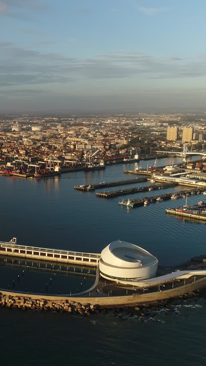 City Beach of Matosinhos in Portugal Vertical View