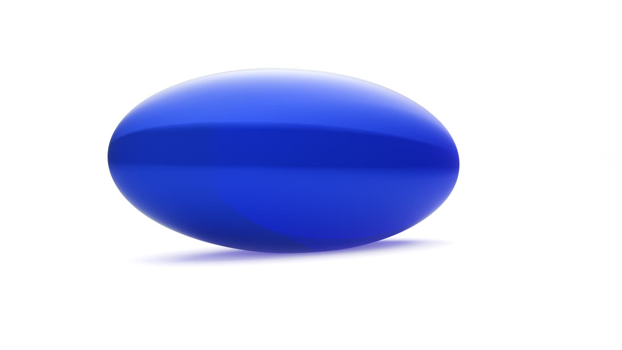 색 배경 루프 위에 회전하는 3d 렌더링 파란색 젤