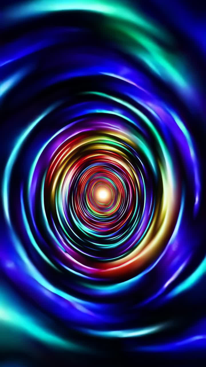 Abstract Colorful Spiral Light Tunnel