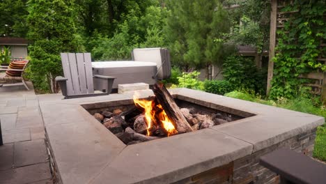 static-close-up-shot-of-flames-lit-in-a-propane-fire-pit-on-a-patio-during-the-day