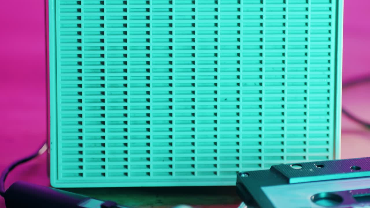 Vintage Cassette Player and Speaker