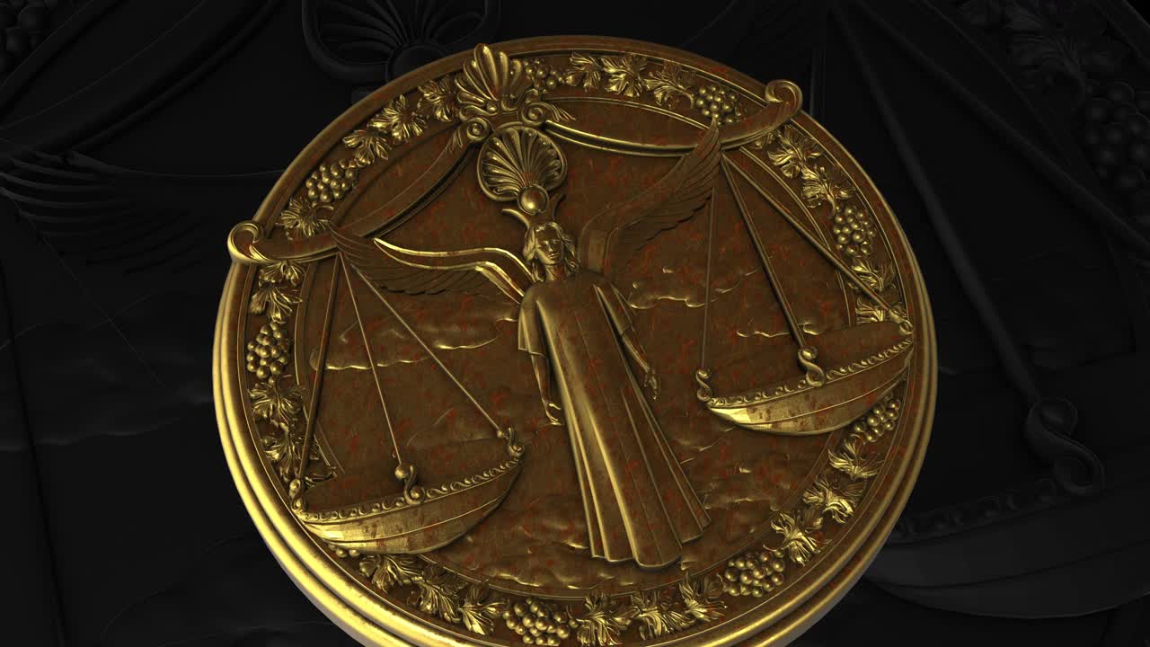 libra - signos del zodiaco animación del círculo dorado