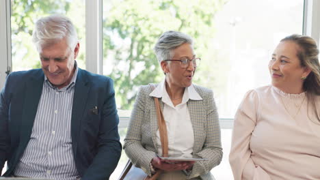 collaboration, teamwork or senior people for job