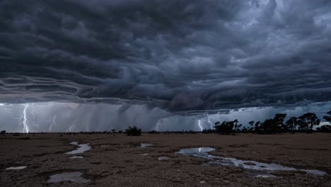 dramatic wide-angle shot of a stormy sky with swirling clouds and lightning, creating a cinematic