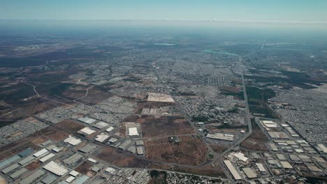 Panoramic-aerial-view-of-the-border-city-of-Reynosa-in-Tamaulipas,-Mexico