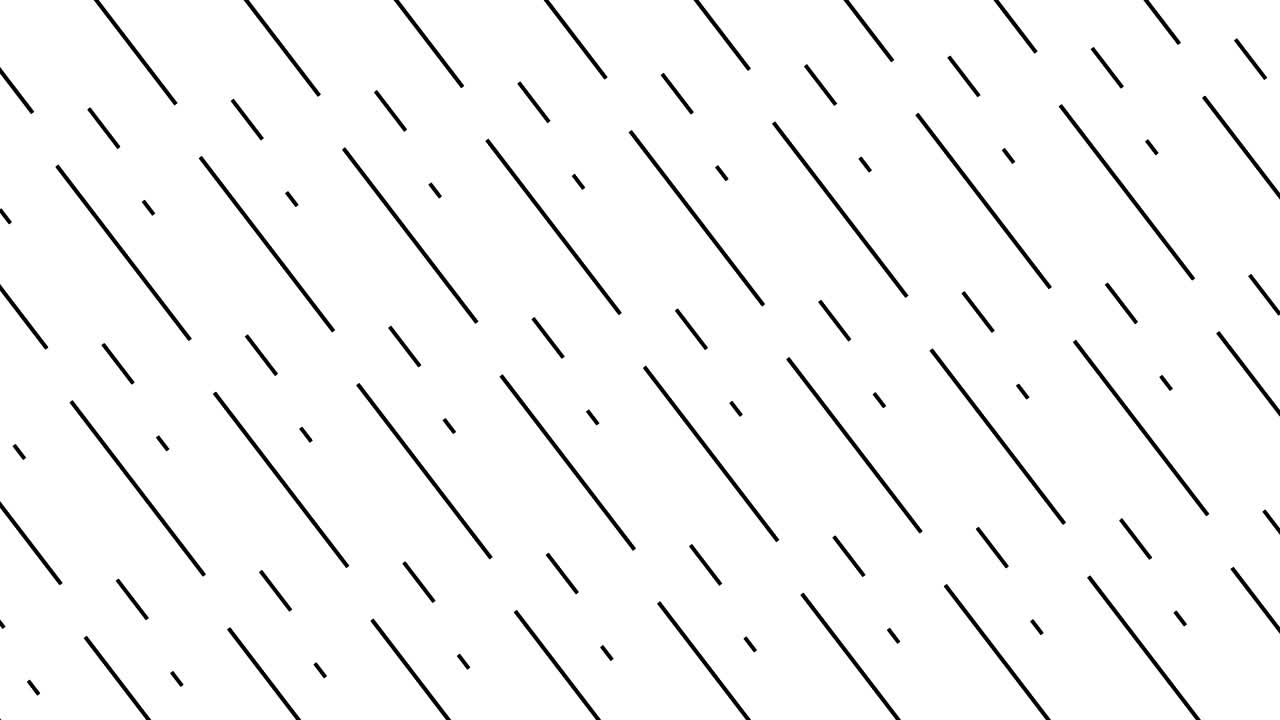 Seamless minimal diagonal line pattern animation on a clean white background, ideal as a modern abstract backdrop for motion graphics, titles, presentations, and contemporary video design projects