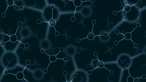 estructura molecular. tecnología de alta tecnología de la ingeniería genética. biología, genética, química. molécula en animación de bucle. concepto de tecnología médica.