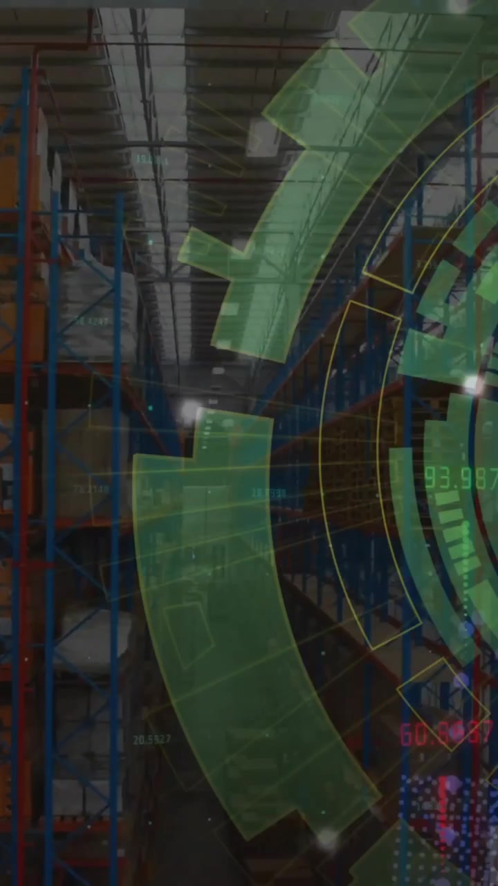 Animation of scope and data processing over warehouse
